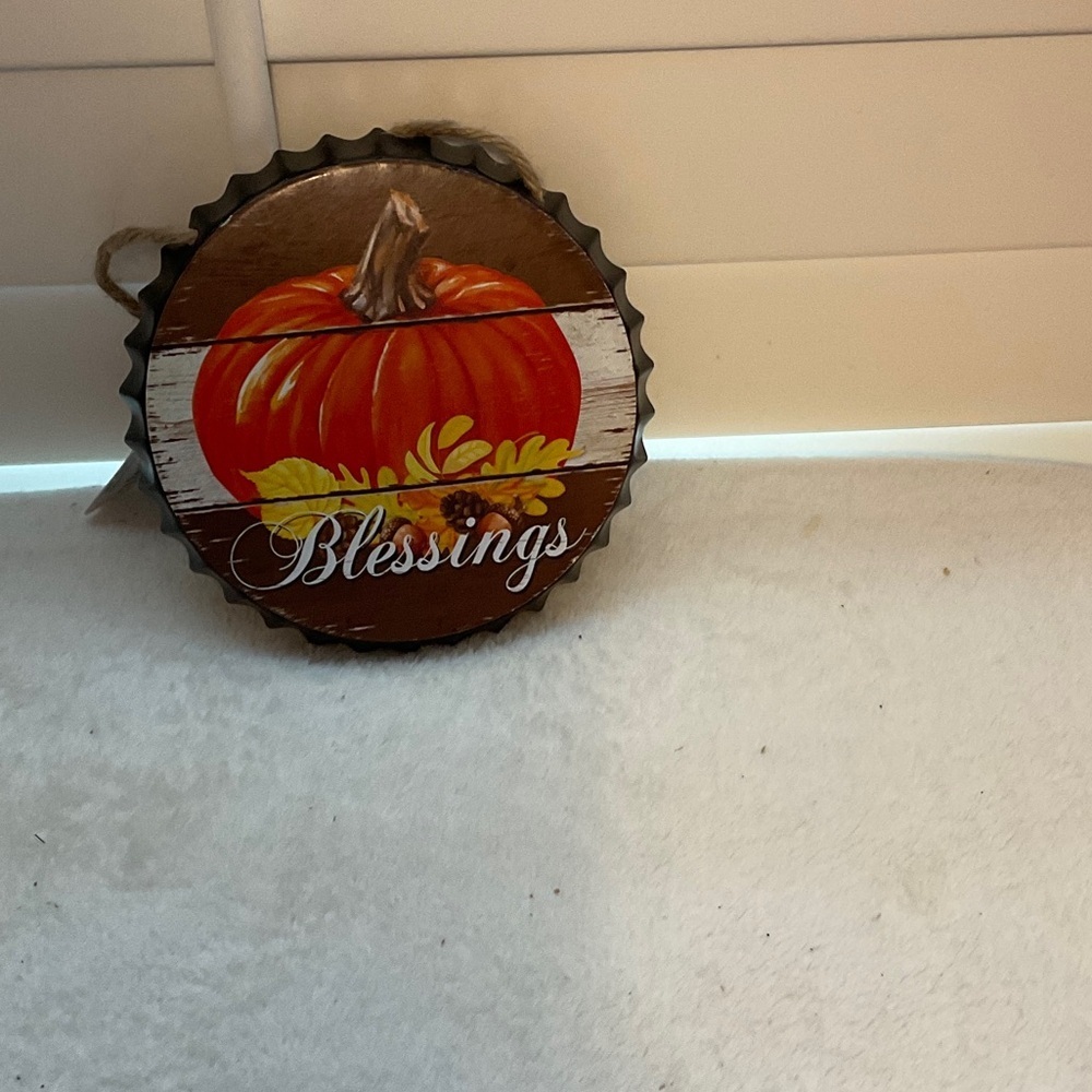 Rustic Pumpkin Blessings Wall Decor